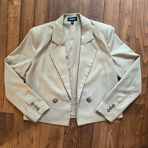 Cropped tan blazer